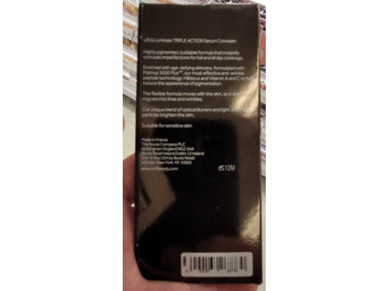 No 7 Lift & Luminate Serum Concealer, Triple Action, Light, 0.27 fl oz