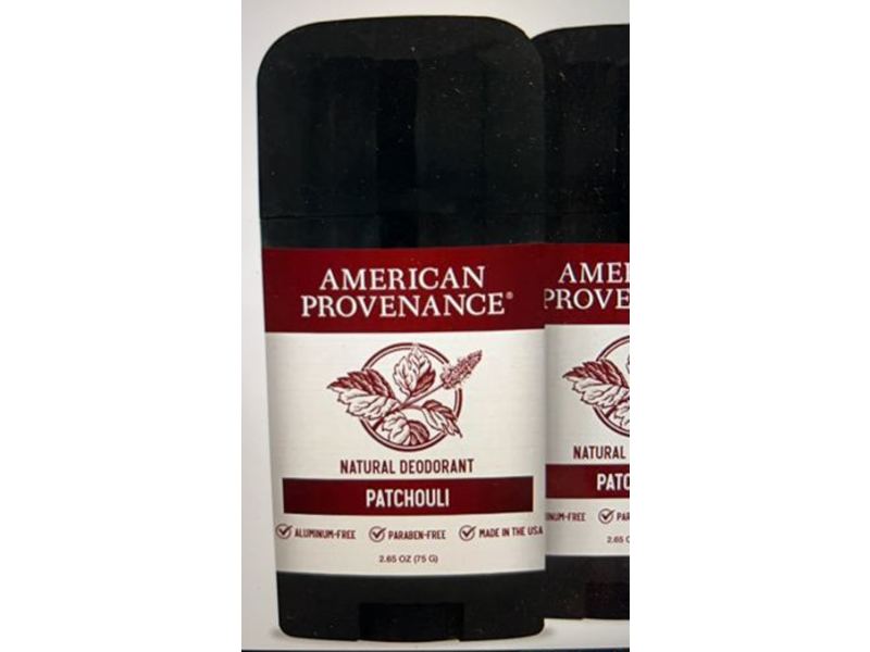 American Provenance Natural Deodorant, Patchouli, 2.05 oz/ 75 g, Pack Of 2