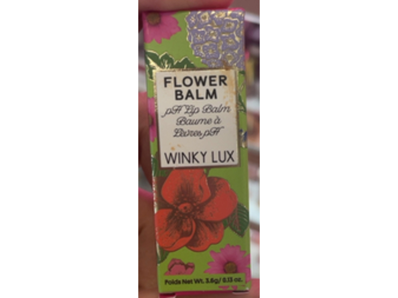 Winky Lux Flower Lip Balm, Pink Flower, 0.13 oz/3.6 g