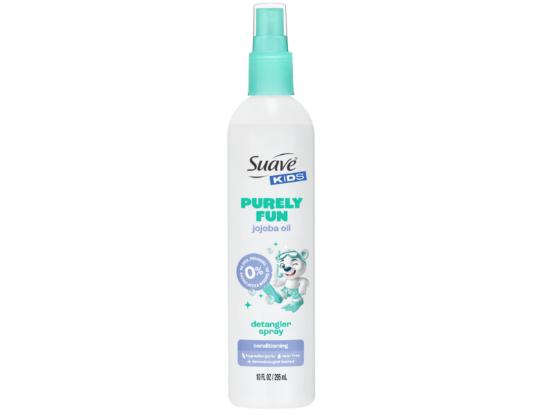 Suave Kids Purely Fun Detangler Spray, Jojoba Oil, 10 fl oz/295 mL