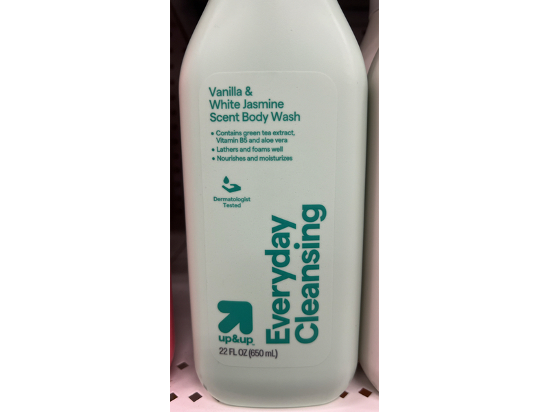 Up & Up Everyday Cleansing Body Wash, Vanilla & White Jasmine Scent, 22 fl oz/650 mL