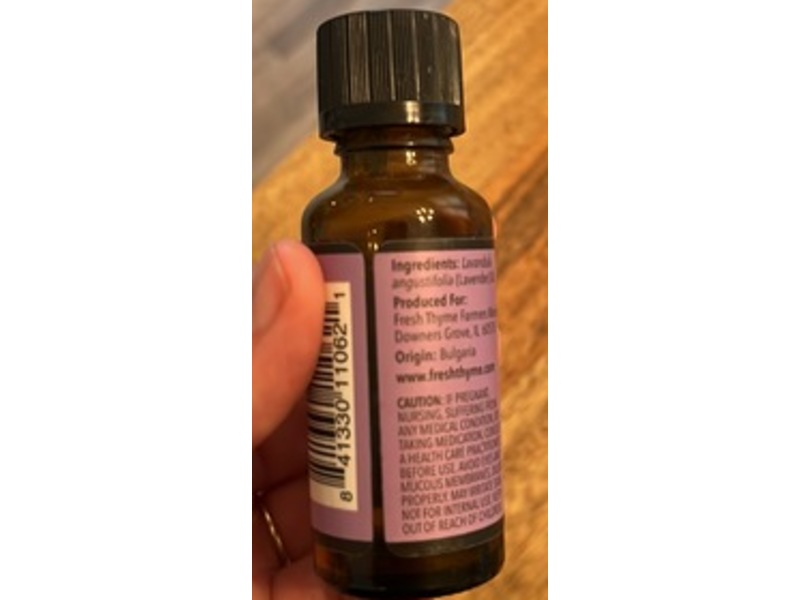 Fresh Thyme Farmers Market Calming Pure Essential Oil, Lavender, 1 fl oz/30 mL