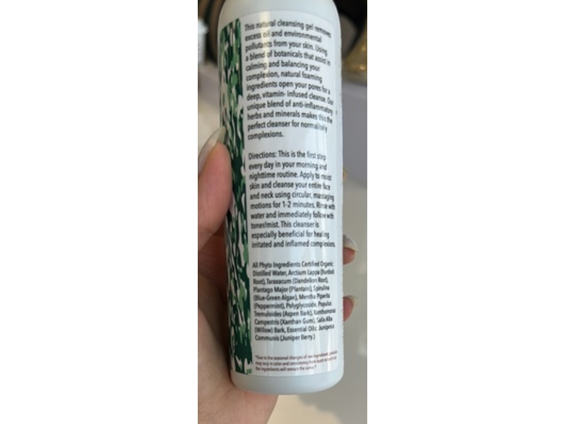 Elina Organics Herbal Cleansing Gel, 8 oz/237 mL