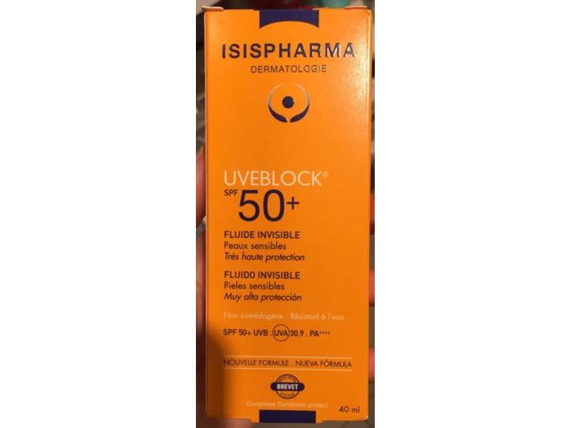 Isispharma Uveblock Fluide Iinvisible , SPF 50+, 40 mL