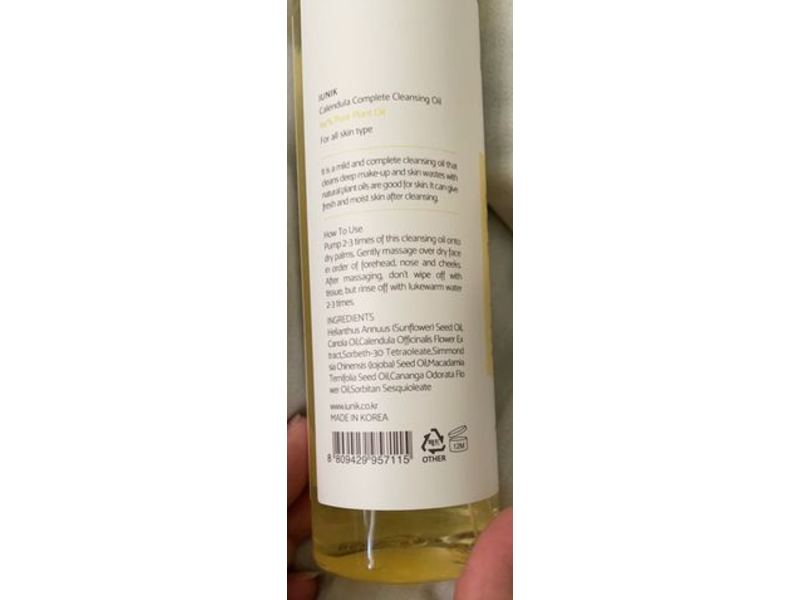 iUNIK Calendula Complete Deep Cleansing Oil, 6.70 fl oz/200 mL