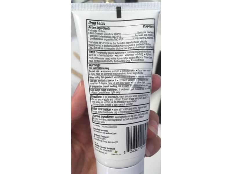 SunBurnt After Sun Gel, 2.5 oz / 71 g