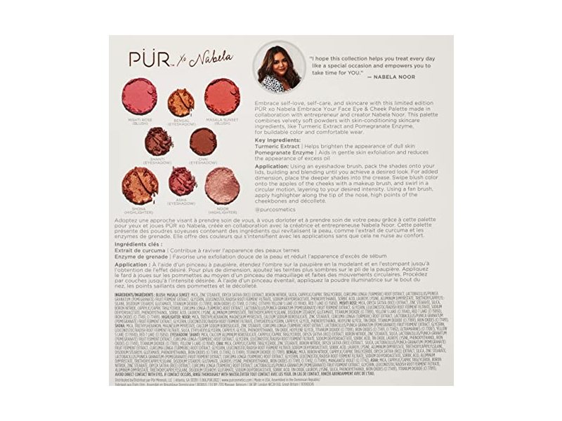 PÜR xo Nabela Embrace Your Face Eye & Cheek Palette, 0.035 oz.