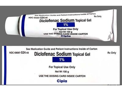Diclofenac Sodium Topical Gel 1%, 100 g, Cipla (RX)