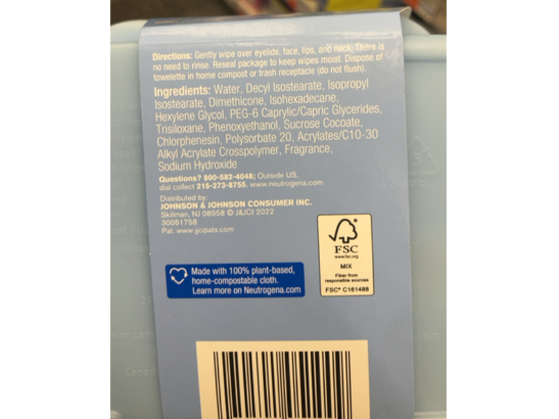 Neutrogena Makeup Remover Ultra-Soft Cleansing Towelettes, 25 Count