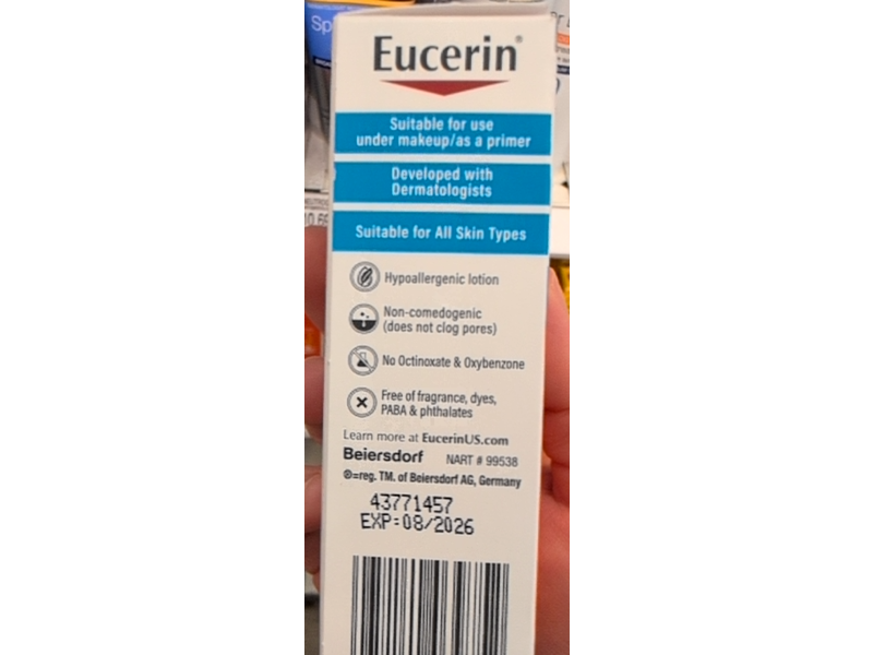 Eucerin Advanced Hydration Ultra Light Fluid, SPF 50, 1.7 fl oz/50 mL