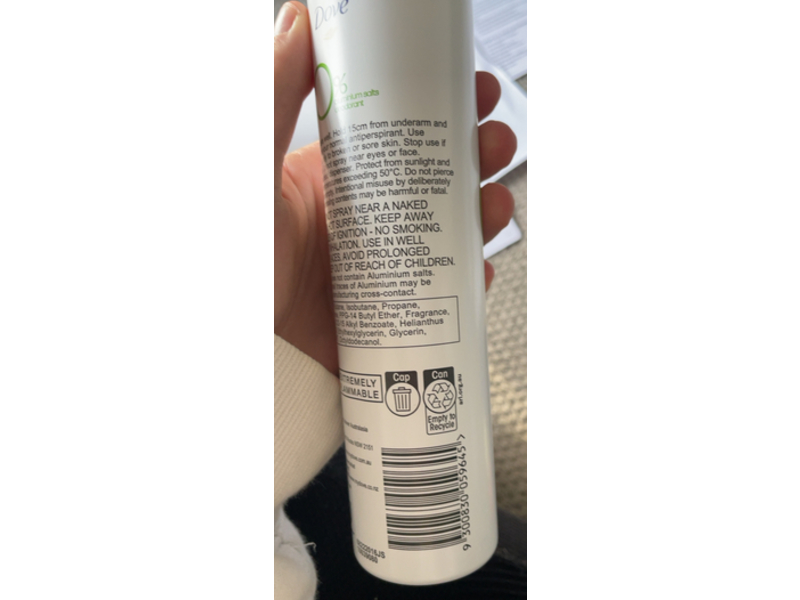 Dove Moisturising Cream Deodorant, Cucumber & Green Tea Scent, 115 g