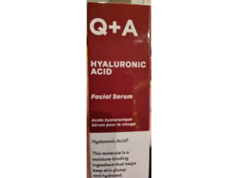 Q+A Facial Serum, Hyaluronic Acid, 1 fl oz/30 mL