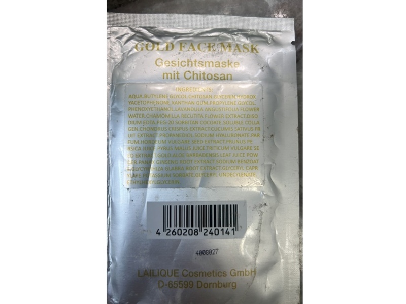Lailique Gold Face Mask