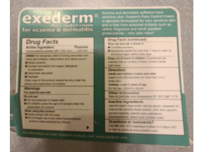 Exederm Flare Control Cream, 1 oz/28 g