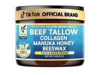 Okaga Whipped Tallow Moisturizer Face & Body Cream, Beef Tallow + Collagen + Manuka Honey + Beeswax, 5 oz/141 g - thumbnail 1