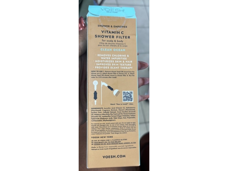 Voesh Shower Filter, Clean Ocean, 2.5 oz/70 g