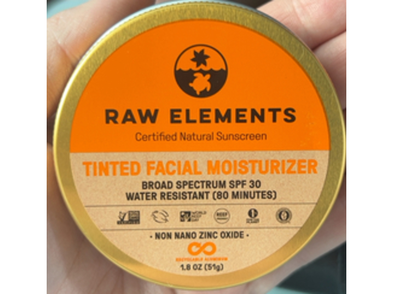 Raw Elements Tinted Facial Moisturizer, SPF 30, 1.8 fl oz/51 g