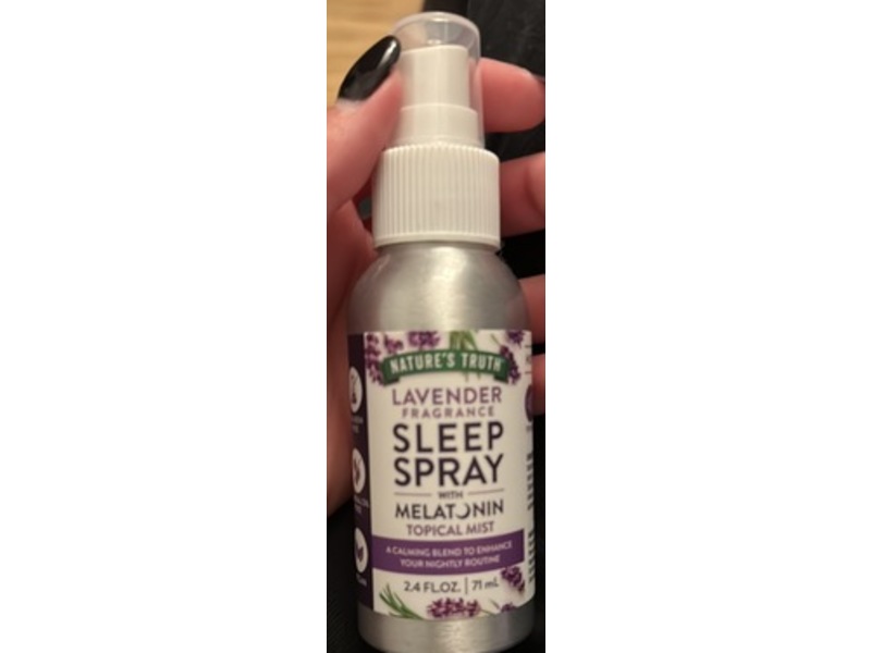 Nature's Truth Sleep Spray Melatonin Topical Mist, Lavender, 2.4 fl oz/71 mL