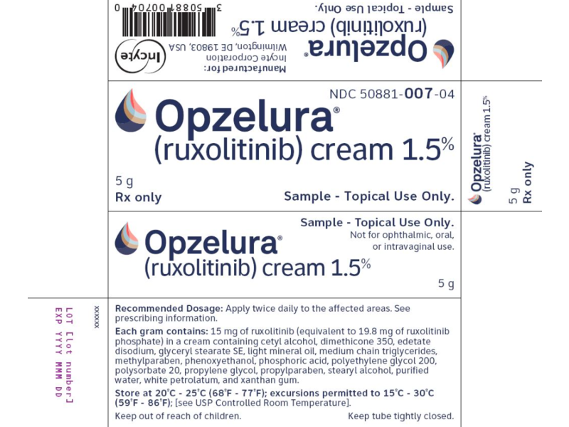 Opzelura (ruxolitinib) Cream, 1.5%, 5 g, Incyte Corporation (RX)