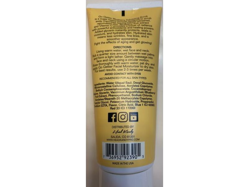 Head Kandy Exfoliating Scrub, Go Getter, Blueberry, 4 fl oz