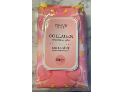 Revive Collagen Infused Facial Wipes, 60 Count