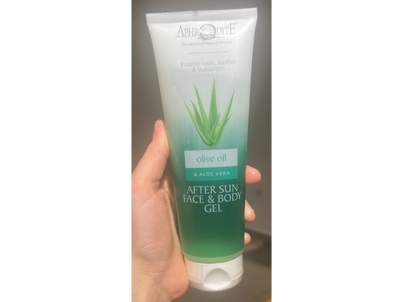 Aphrodite After Sun Face & Body Gel, Olive Oil & Aloe Vera, 8.45 fl oz/250 mL