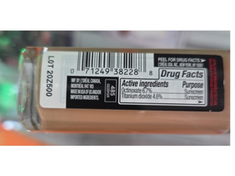 L'Oreal Paris Infallible Foundation, 485 Golden Sun, 1 fl oz/30 mL