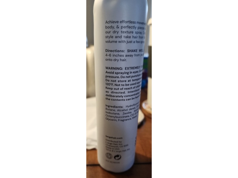 L'ange Move-It Dry Texture Spray, 5.3 oz/150 g