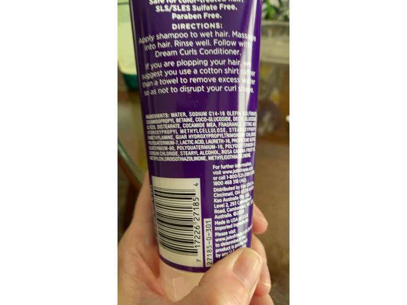 John Frieda Frizz Ease Dream Curls Shampoo, Sulfate Free, 8.45 fl oz/250 mL