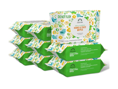 Mama Bear Gently Cleansing Hand & Face Wipes, Unscented, 180 Count, 20 Count, 9 Packs