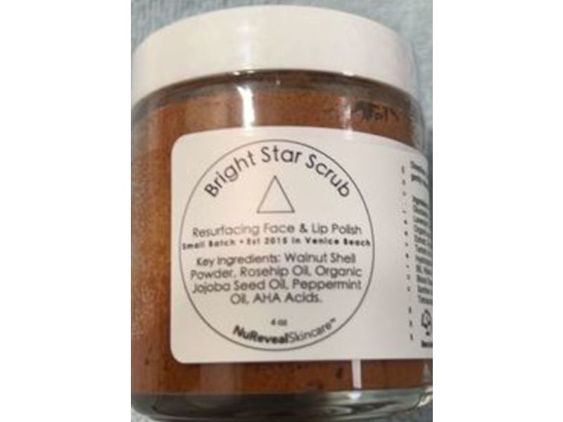 NuReveal Skincare Bright Star Scrub, Face & Lip Polish, 4 oz