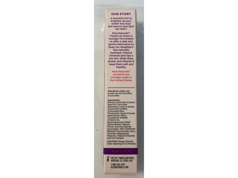 Klee Tinted Lip Gloss, Vail Tempo, 0.27 fl oz/6 mL