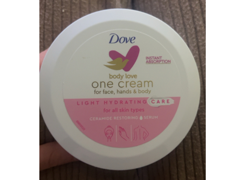 Dove Body Love One Cream Light Hydrating Care Face Hands & Body Cream, 250 mL