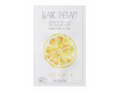 Blanc Therapy Facial Sheet Masks, Vitamin, 0.78 oz/23 mL