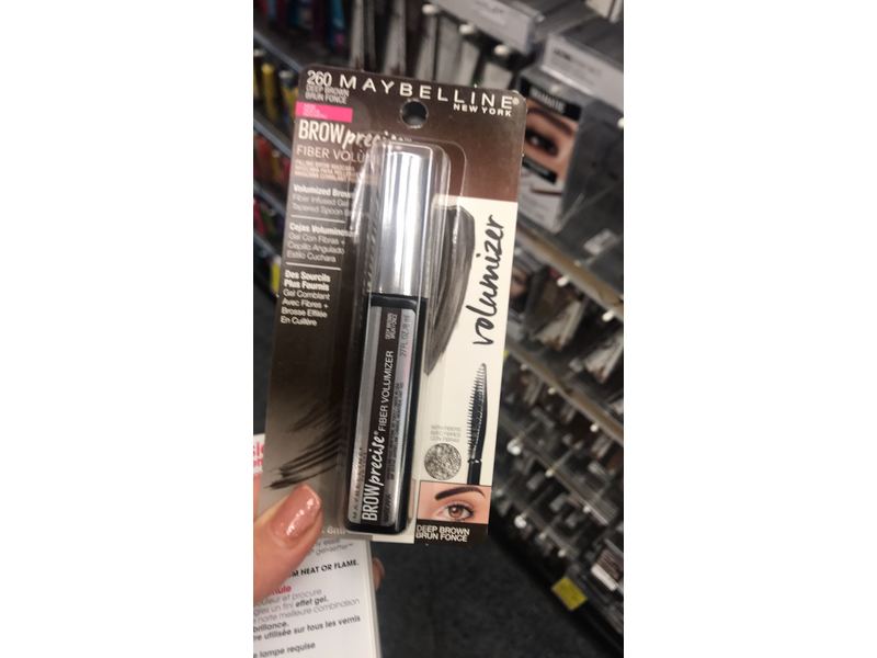 Maybelline Brow Precise Fiber Volumizer Eyebrow Mascara, Deep Brown, 0.27 fl. oz/8 m
