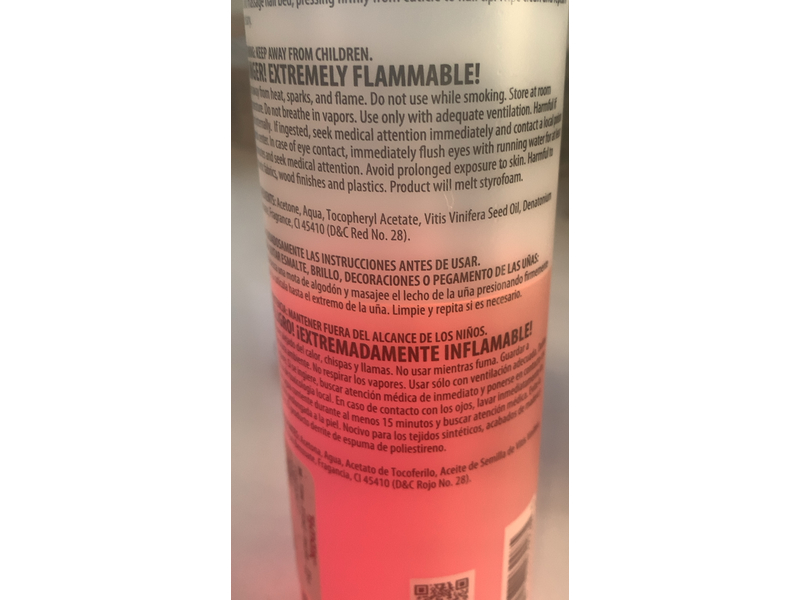 Onyx Professional Nail Polish Remover, Strawberry, 16 fl oz/473 mL