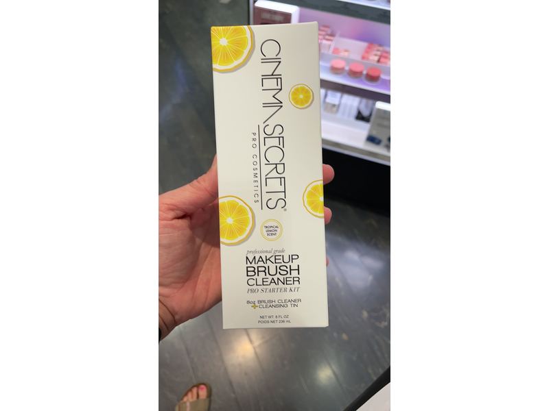 Cinema Secrets Makeup Brush Cleaner Pro Starter Kit 8oz+Tin, Lemon
