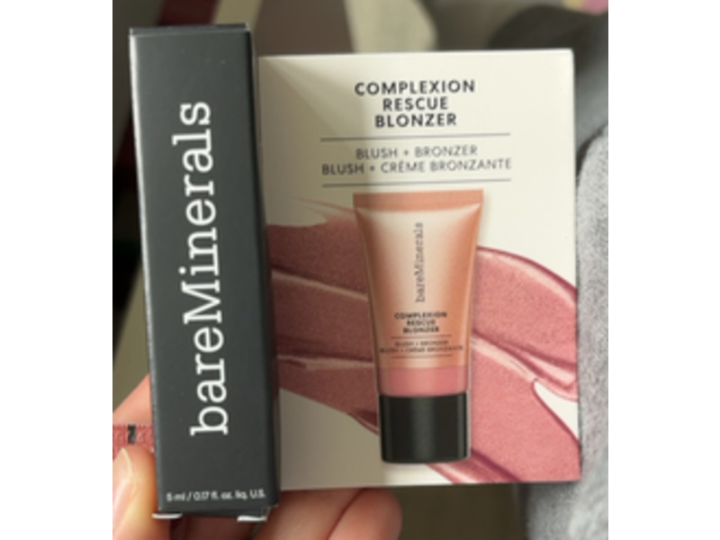 bareMinerals Complexion Rescue Blonzer Blush + Bronzer, Kiss Of Mauve, 0.17 fl oz/5 mL