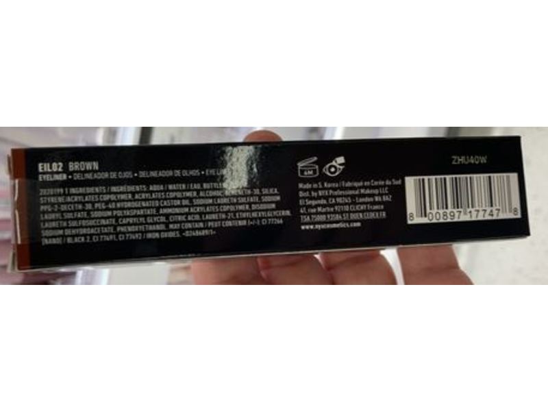 Nyx Professional Makeup Epic Ink Liner, 02 Brown, 0.03 fl oz/1 mL