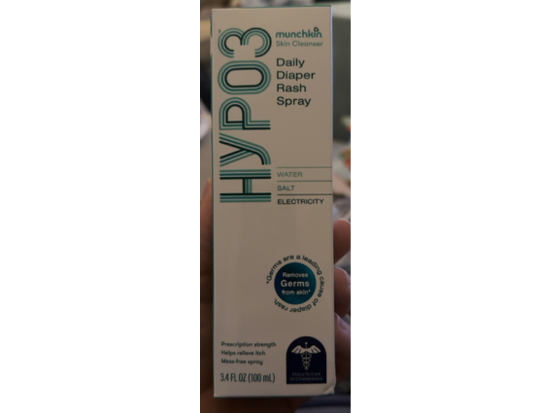 Munchkin HYP03 Daily Diaper Rash Spray, 3.4 fl oz/100 mL