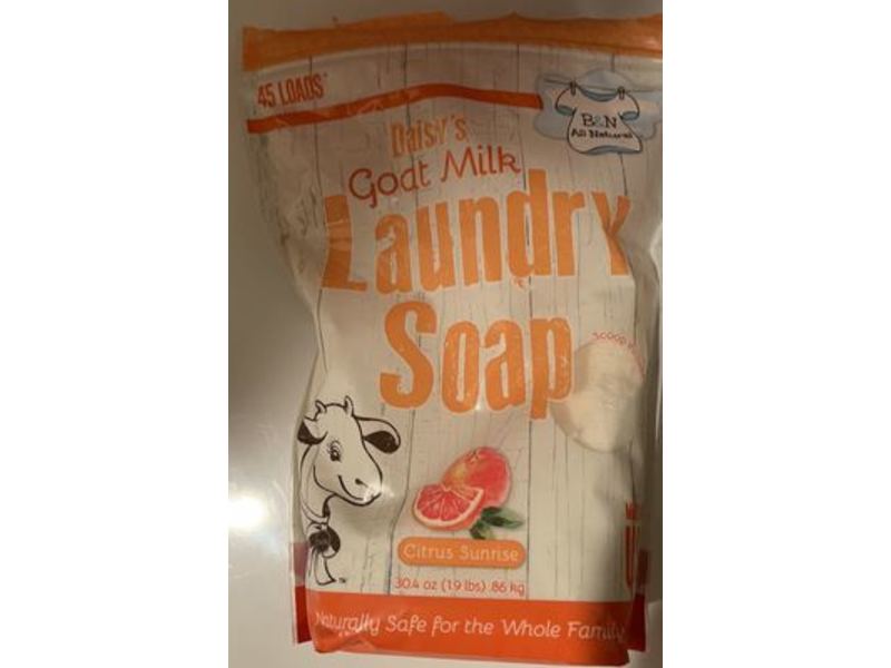 Brooke & Nora Daisy's Goat Milk Laundry Soap, Citrus Sunrise, 45 Loads, 30.4 oz/0.86 kg