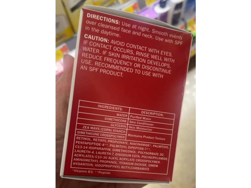 Olay Retinol 24 Max 2X Peptides Night Moisturizer, 1.7 oz/48 g
