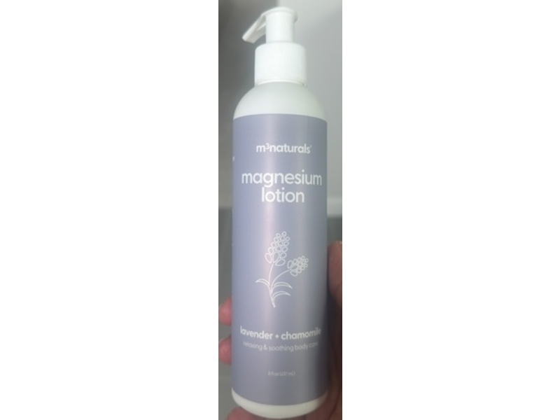 M3 Naturals Magnesium Lotion, Lavender & Chamomile, 8 fl oz/237 mL