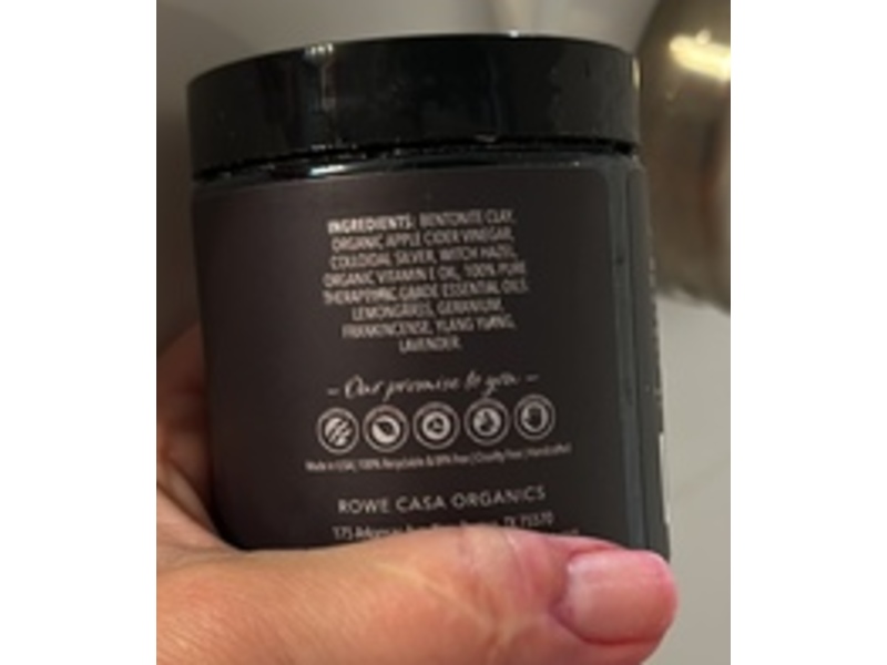 Rowe Casa Organics Cleansing Detox Mask, 4 fl oz/118 mL