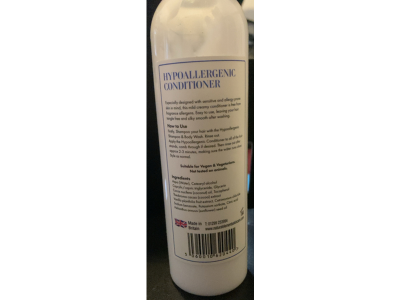 Natural Elements Hypoallergenic Conditioner, 10.58 oz/300 mL