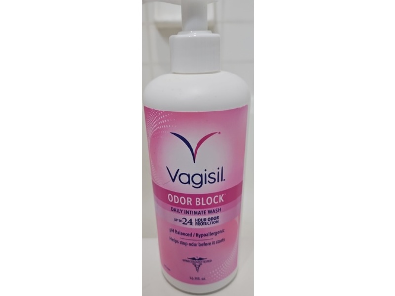 Vagisil Daily Intimate Wash, Odor Block, 16.9 fl oz/500 mL, Pack Of 2