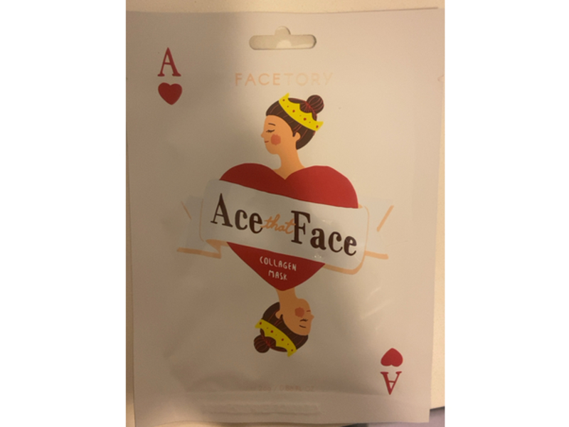 Facetory Collagen Mask, Ace That Face, 0.88 fl oz/26 g, 5 Count