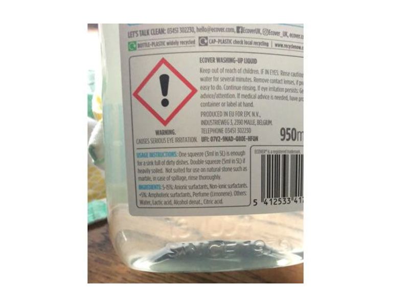 Ecover Washing-Up Liquid, Camomile & Clementine, 950 ml