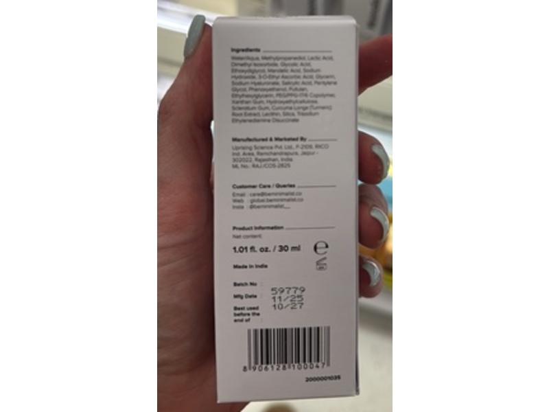 Minimalist AHA BHA 10% Face Exfoliator, 1 fl oz/30 mL