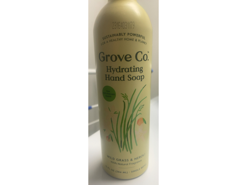 Grove Co. Hydrating Hand Soap, Wild Grass & Neroli, 13 fl oz/384 mL